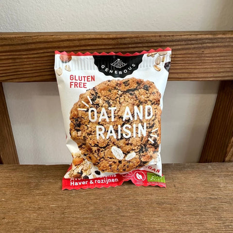 ジェネラス 有機グルテンフリー クッキー オーツ麦・レーズン